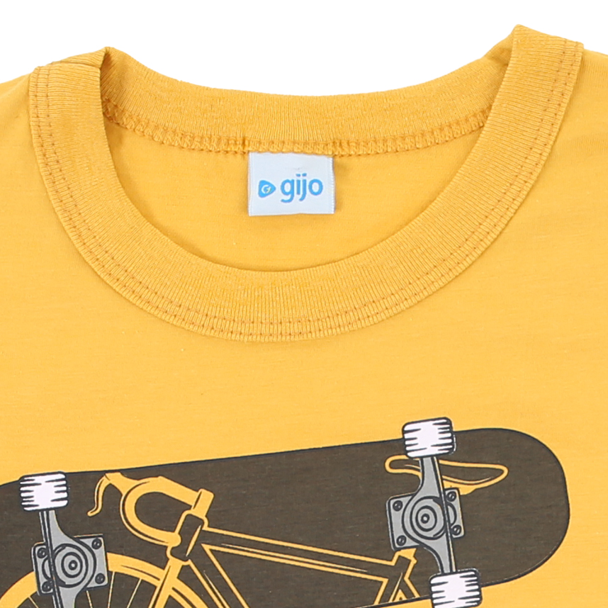 Camiseta Manga Longa Infantil Gijo Meia Malha Estampada