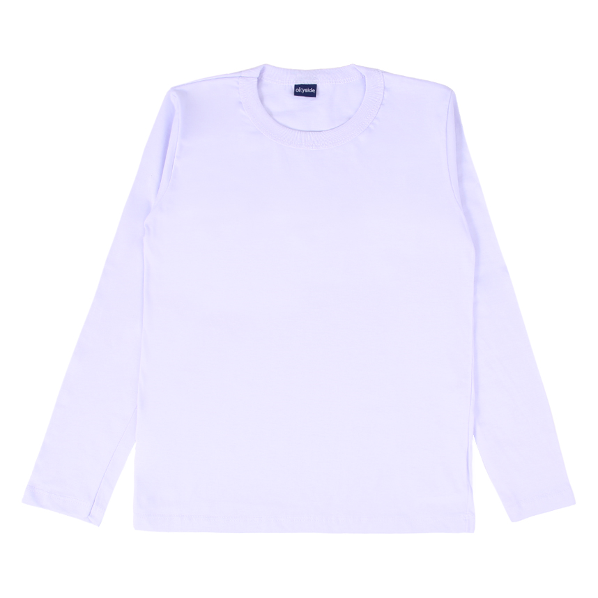 Camiseta Manga Longa Juvenil Okyside Meia Malha Básica
