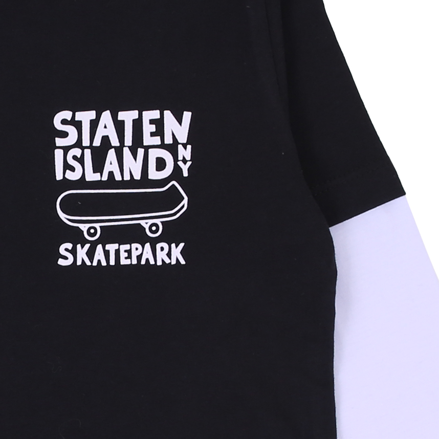 Camiseta Manga Longa Juvenil Okyside Detalhe Manga Curta