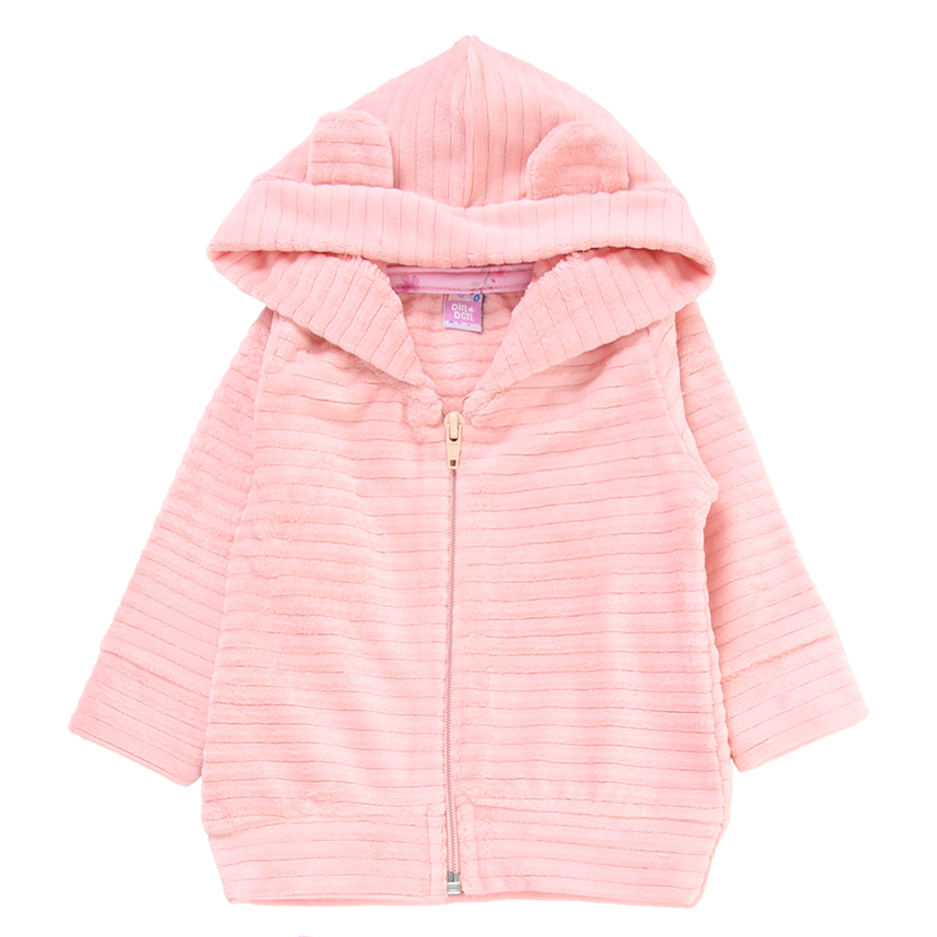 Conjunto Bebê Din Don Jaqueta Pelo Capuz E Legging Estampa