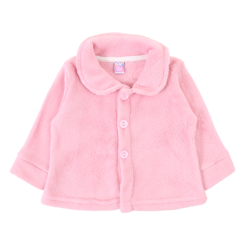 Casaco Bebê Din Don Em Pelo Fleece Com Botões