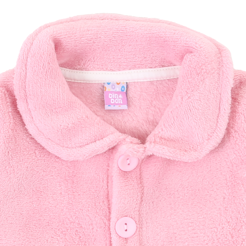 Casaco Bebê Din Don Em Pelo Fleece Com Botões