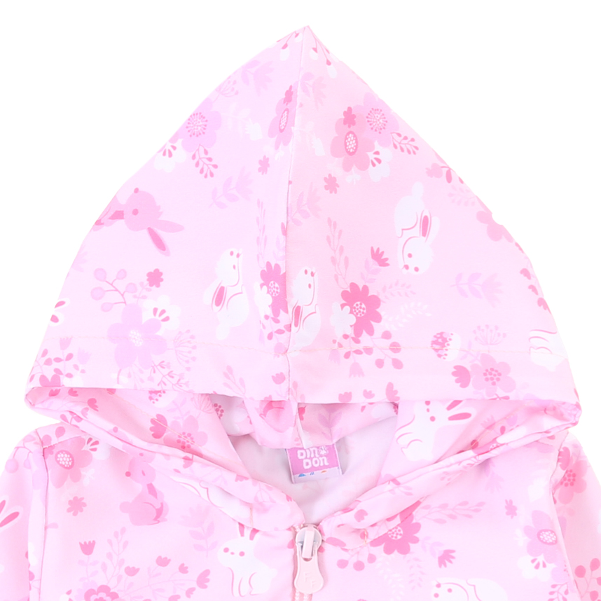 Jaqueta Bebê Din Don Corta Vento Sublimada Com Capuz Raposa