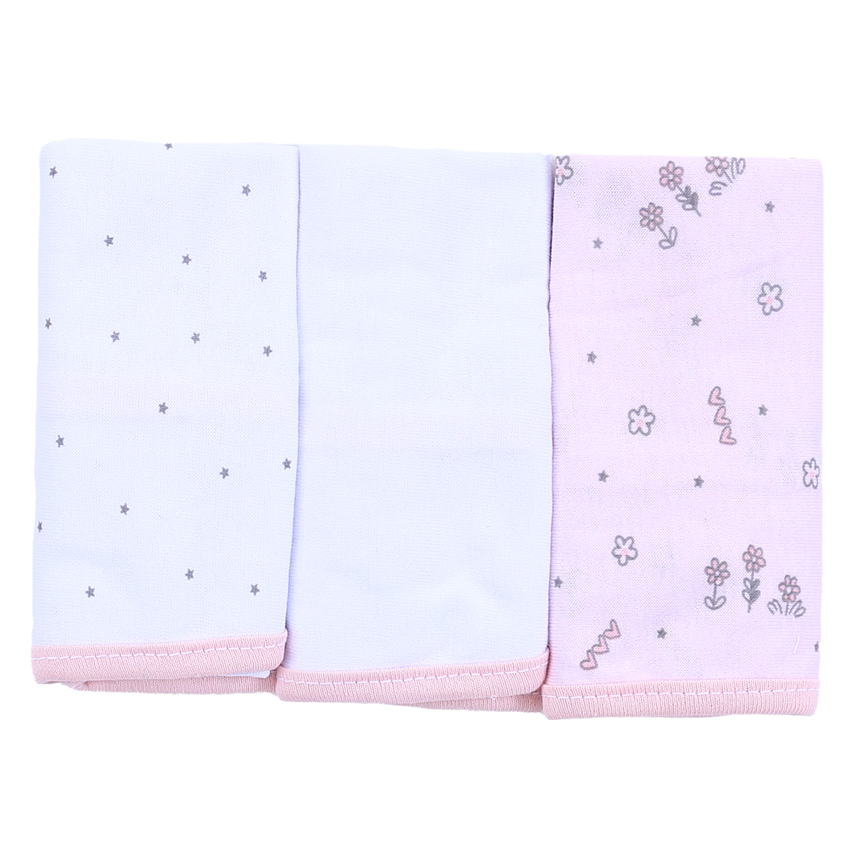 Kit Pano De Boca Bublim Malha E Puff Estampa Florzinha