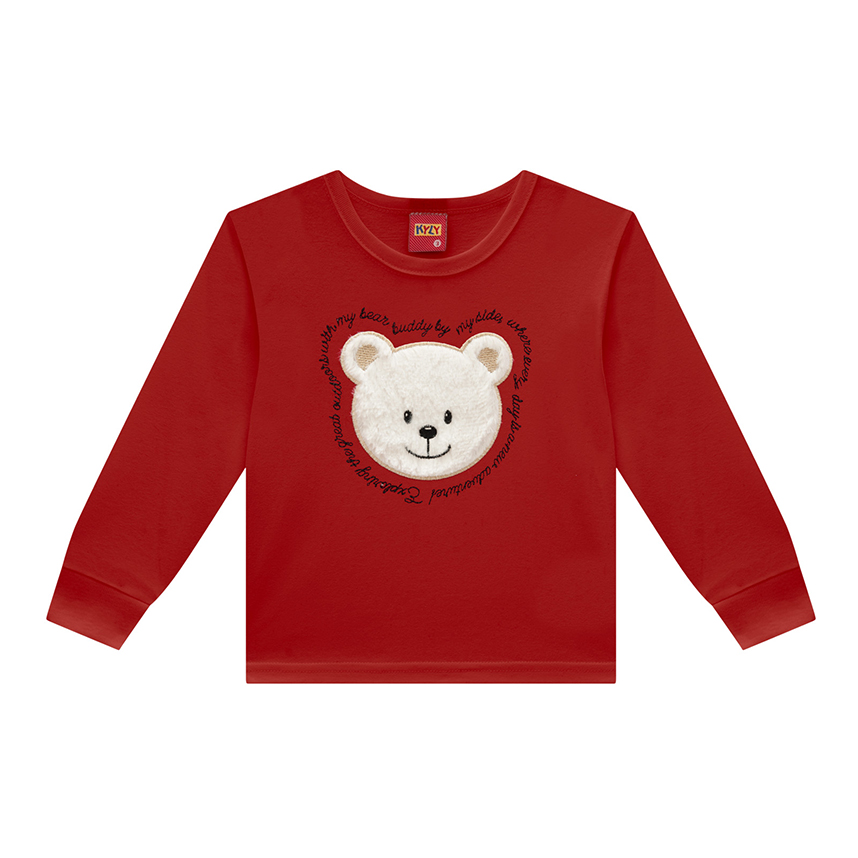 Camiseta Kyly Manga Longa Urso Camiseta Kyly Manga Longa Urso