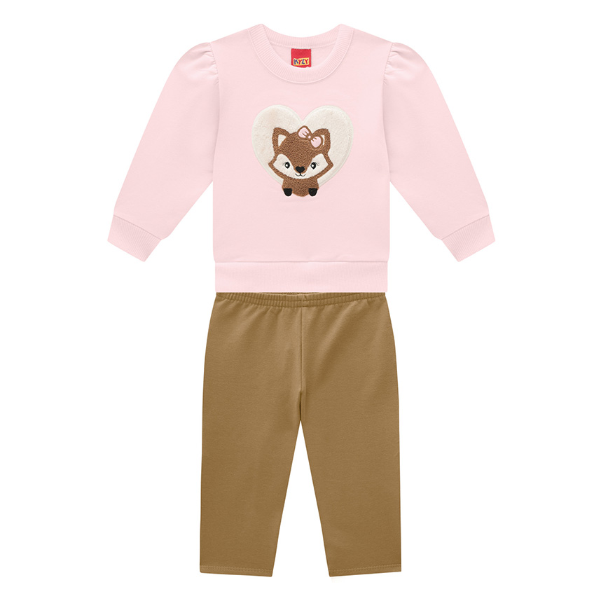 Conjunto Kyly Casaco e Calça em Moletom Conjunto Kyly Casaco e Calça em Moletom