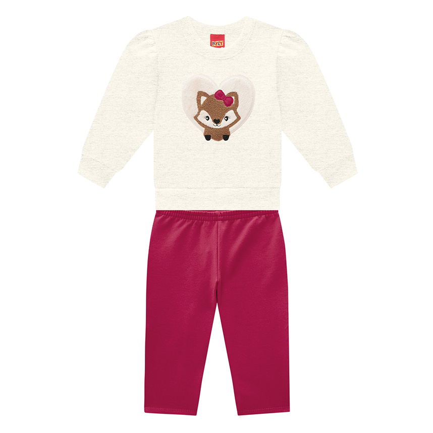 Conjunto Kyly Casaco e Calça em Moletom Conjunto Kyly Casaco e Calça em Moletom