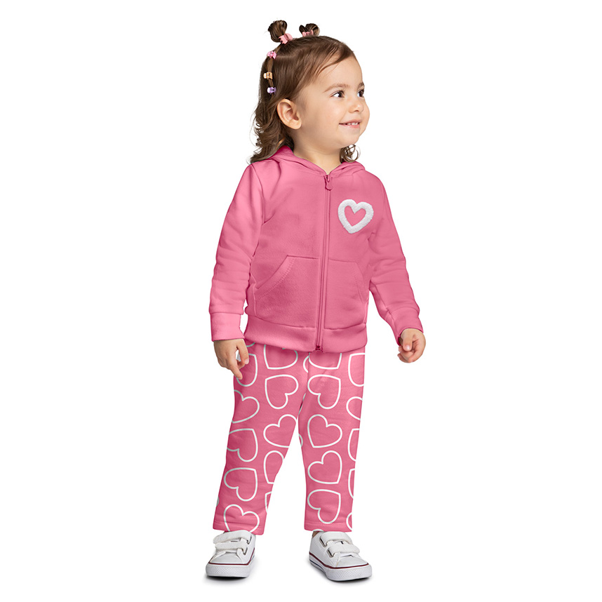 Conjunto Kyly Feminino de Moletom Peluciado com Capuz Conjunto Kyly Feminino de Moletom Peluciado com Capuz