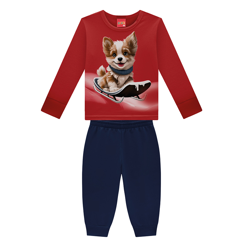 Conjunto Masculino Kyly em Moletom Peluciado