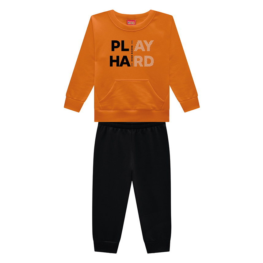 Conjunto Kyly em Moletom com Bolso Canguru