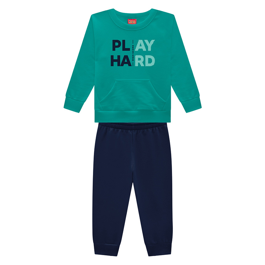 Conjunto Kyly em Moletom com Bolso Canguru