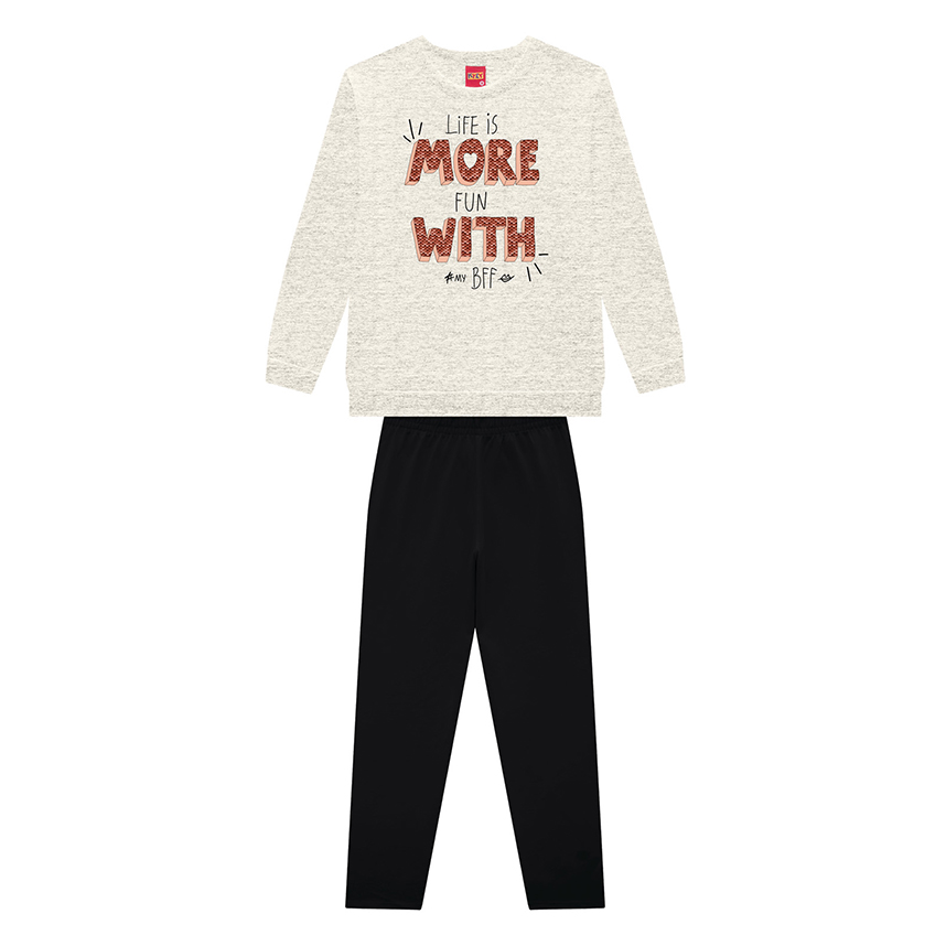 Conjunto Kyly Feminino em Moletom Peluciado Over Conjunto Kyly Feminino em Moletom Peluciado Over