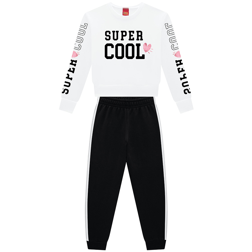 Conjunto Kyly Blusão Estampado Cool + Calça Moletom