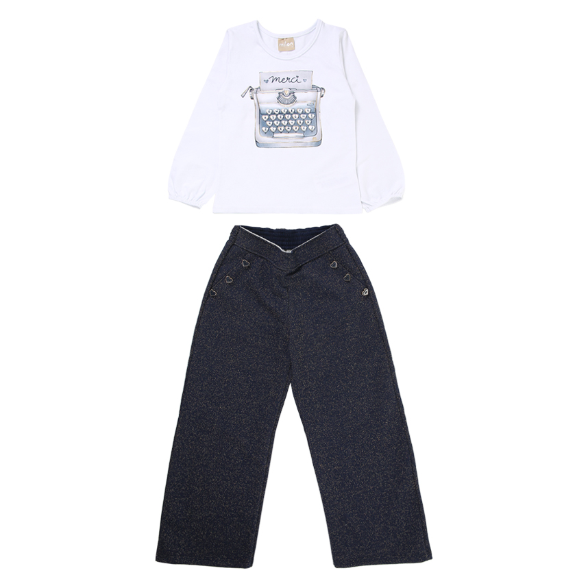 Conjunto Infantil Milon Blusa Manga Longa e Calça
