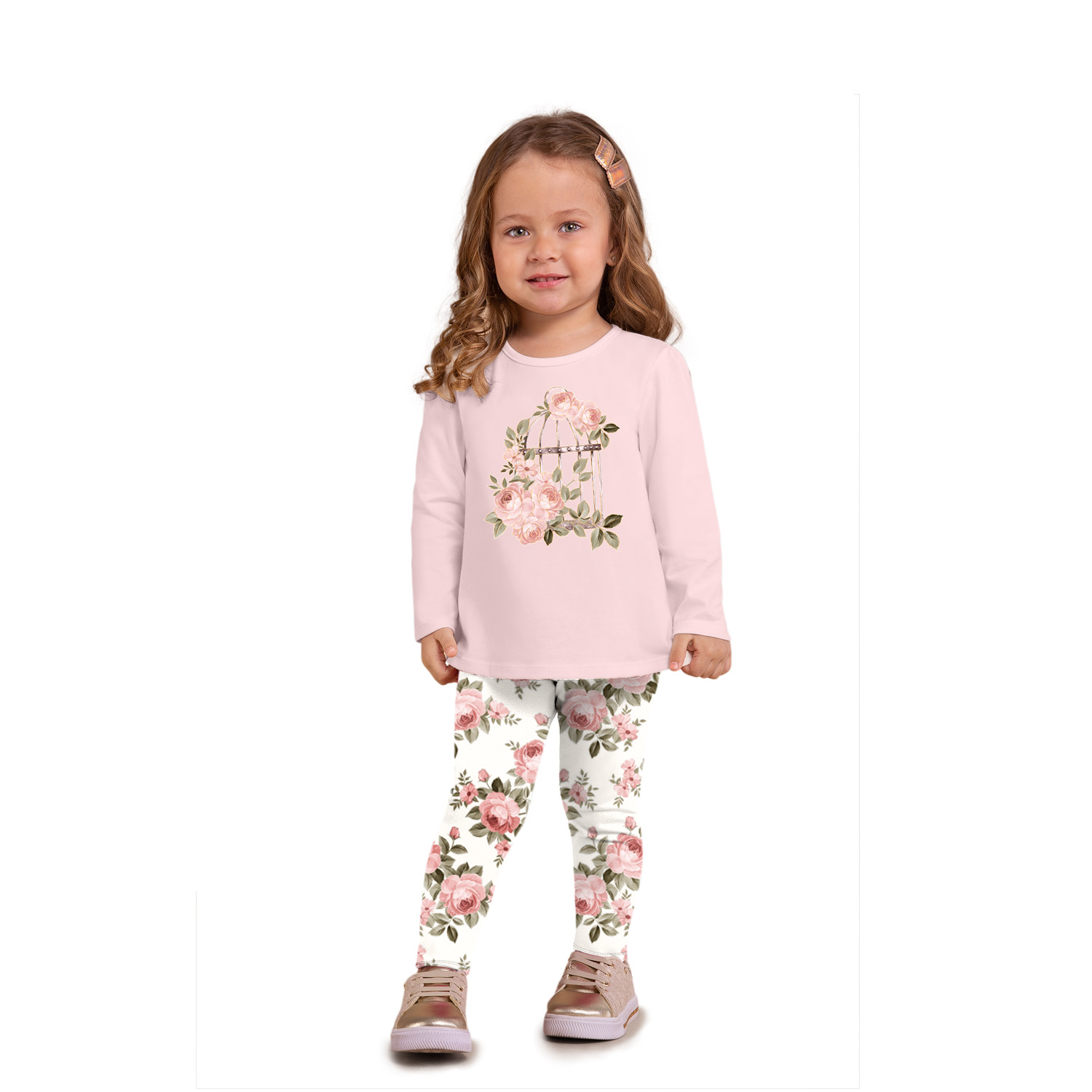 Conjunto Milon Blusa e Legging em Cotton com Estampa Floral Conjunto Milon Blusa e Legging em Cotton com Estampa Floral