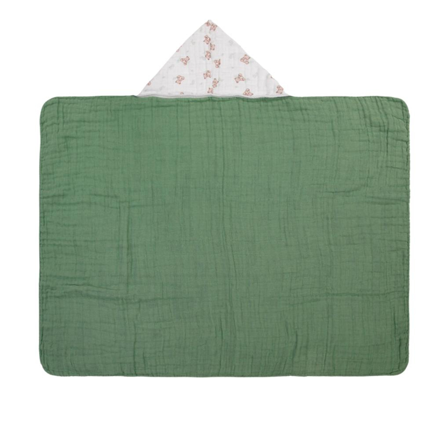 Toalha De Banho Bebê Papi Soft Com Capuz Estampa Urso