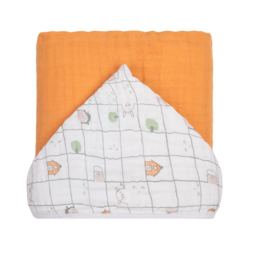 Toalha De Banho Bebê Papi Soft Com Capuz Estampa Animais