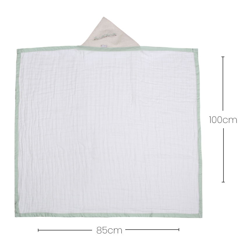 Toalha de Banho Bebê Soft Com Capuz Bordado Ramos