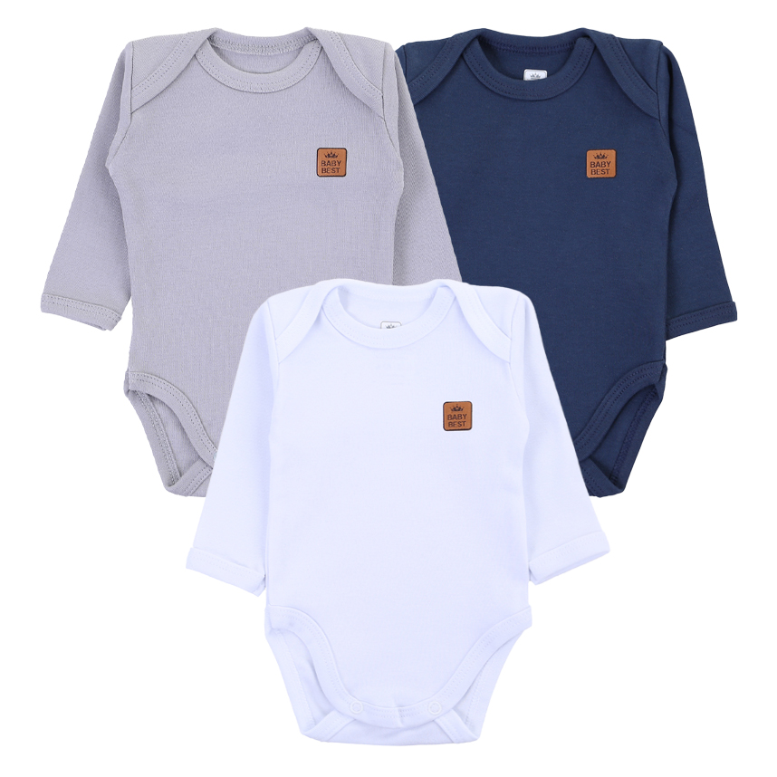 Kit Body Bebê Baby Best Algodão Egípcio UV50+ - 3 Peças