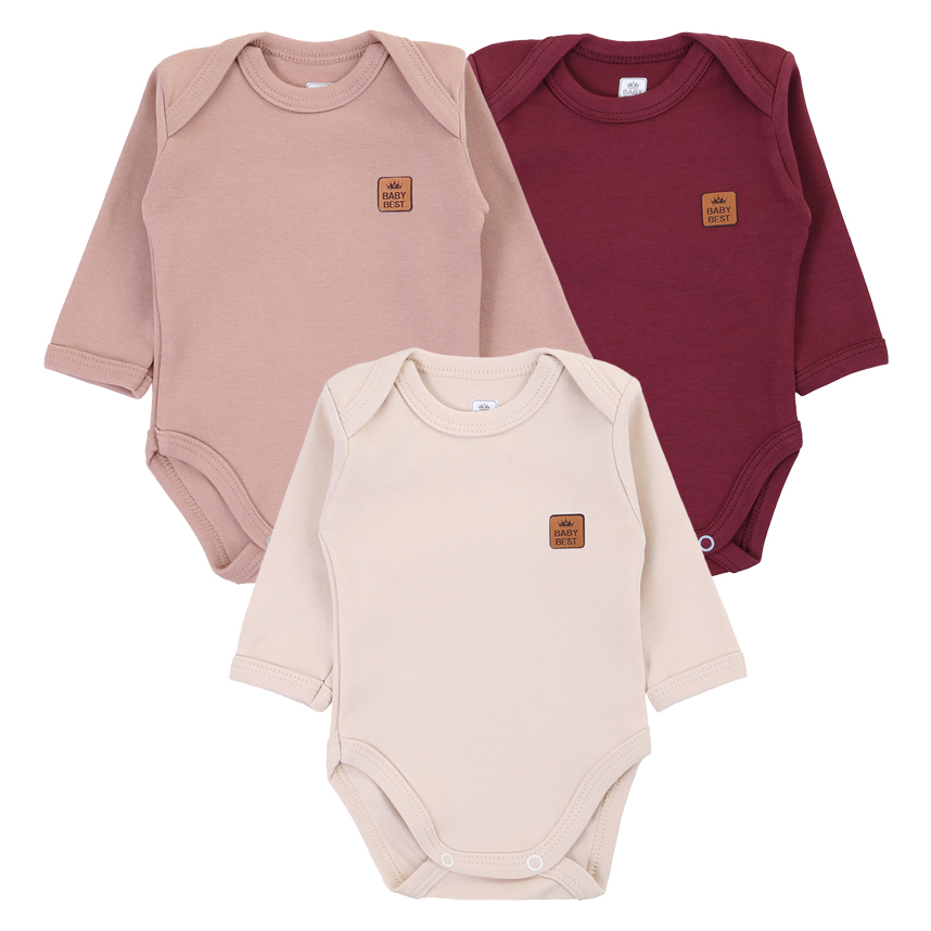 Kit Body Bebê Baby Best Algodão Egípcio UV50+ - 3 Peças