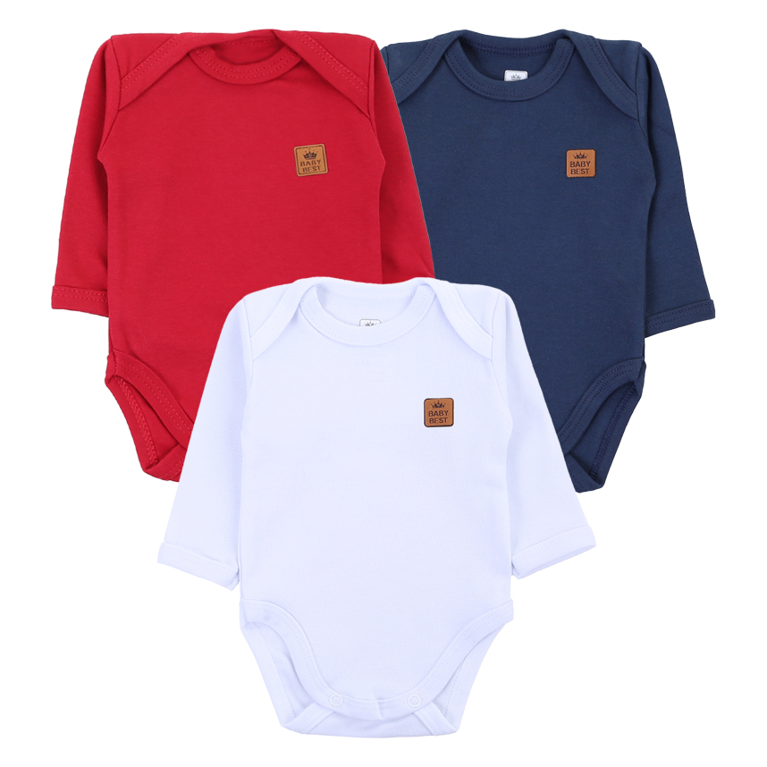 Kit Body Bebê Baby Best Algodão Pima UV50+ - 3 Peças