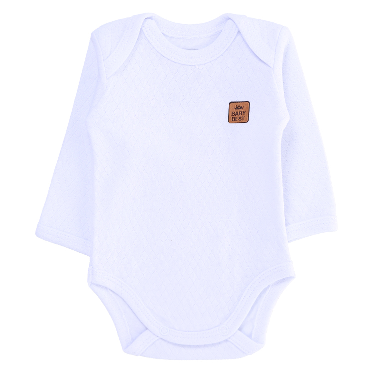 Kit Body Manga Longa Baby Best Jacquard - 2 Peças