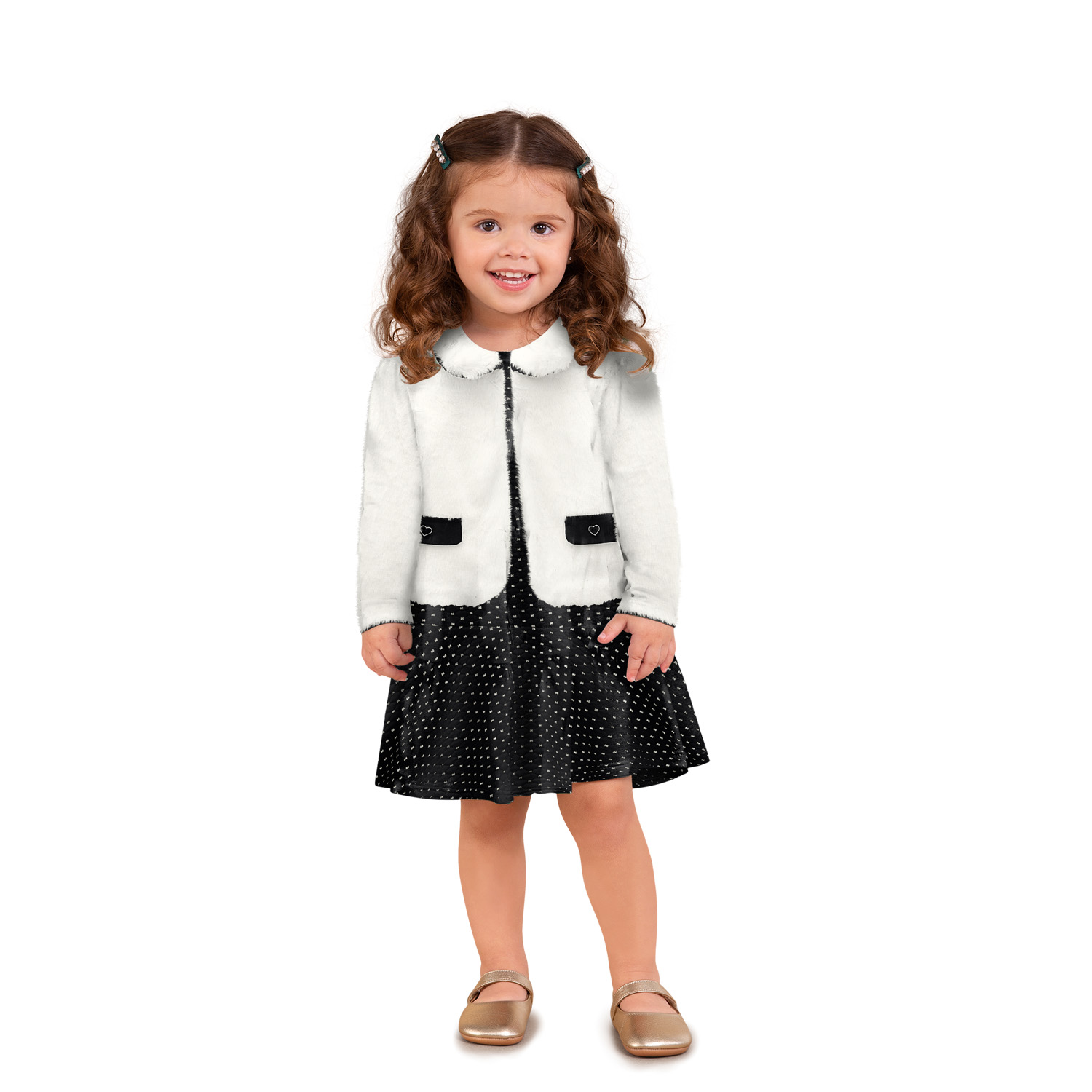 Conjunto Milon Vestido em Matelassê e Casaco Conjunto Milon Vestido em Matelassê e Casaco