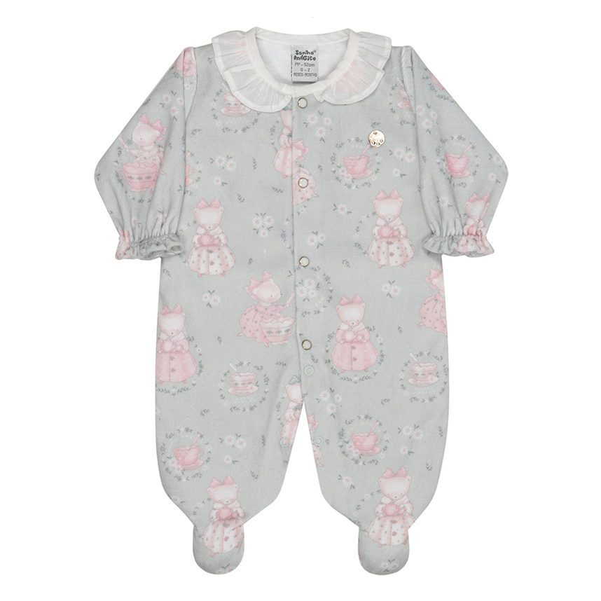 Macacão Manga Longa em Plush Sonho Mágico