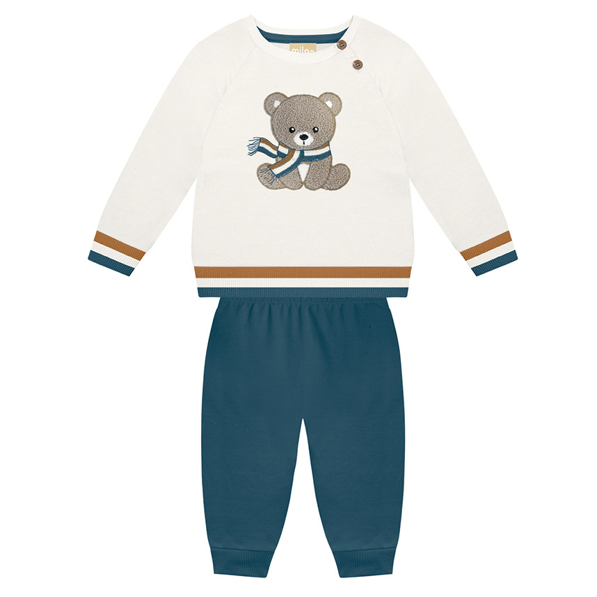 Conjunto Milon Casaco e Calça em Moletom Peluciado