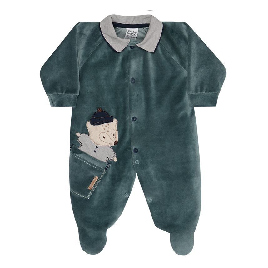 Macacão Manga Longa em Plush Sonho Mágico