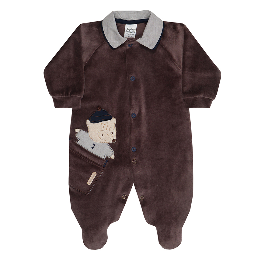 Macacão Manga Longa em Plush Sonho Mágico