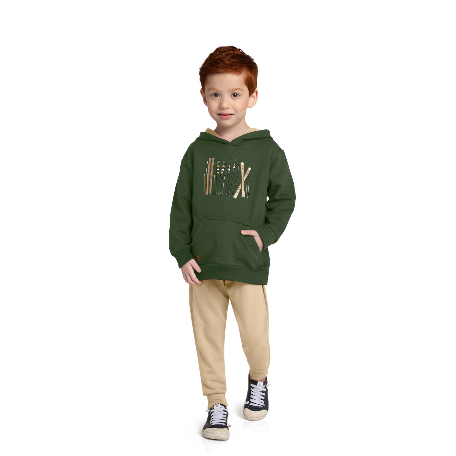 Conjunto Milon Em Moletom Casaco com Capuz e Calça