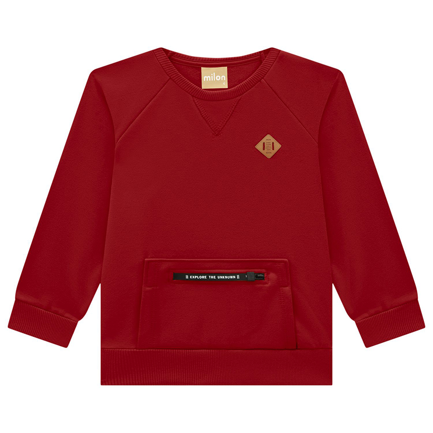 Blusão Infantil Moletom Milon Explore Com Zíper