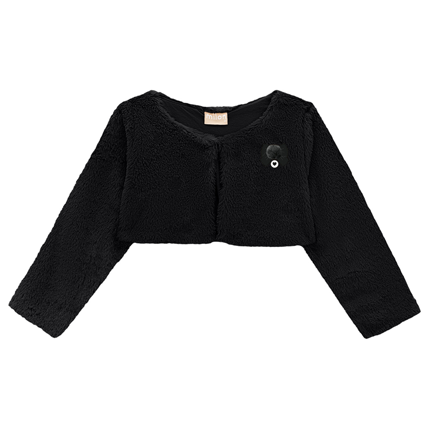 Bolero Infantil Milon Pêlo Aplicação Pompom Bolero Infantil Milon Pêlo Aplicação Pompom