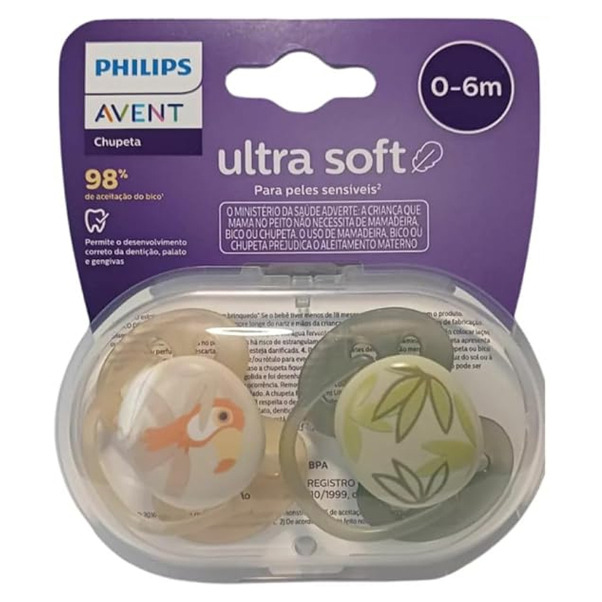 Chupeta Avent Ultra Soft 0 A 06 Meses - 02 Peças