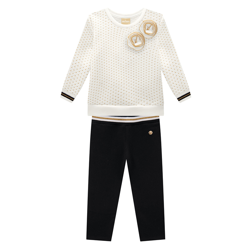 Conjunto Infantil Milon Blusão Matelassê Flor