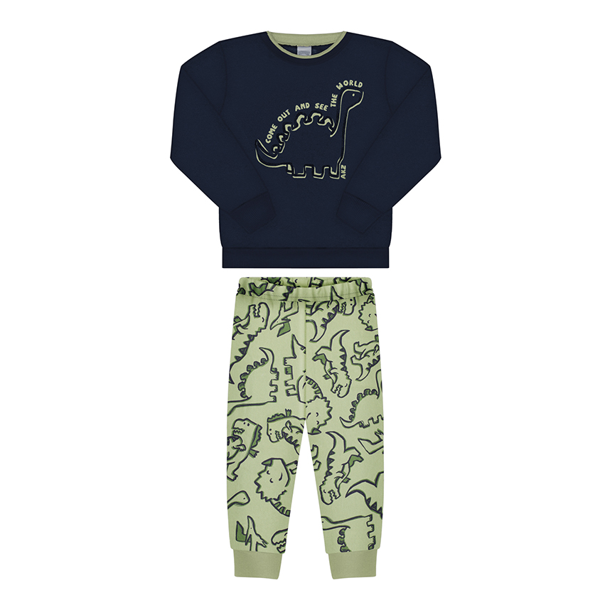 Conjunto Infantil Alakazoo Moletom com Dinossauros