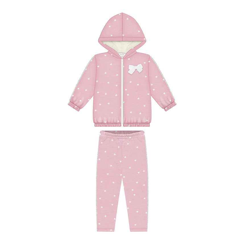 Conjunto Infantil Alakazoo Feminino em Moletom com Capuz Conjunto Infantil Alakazoo Feminino em Moletom com Capuz