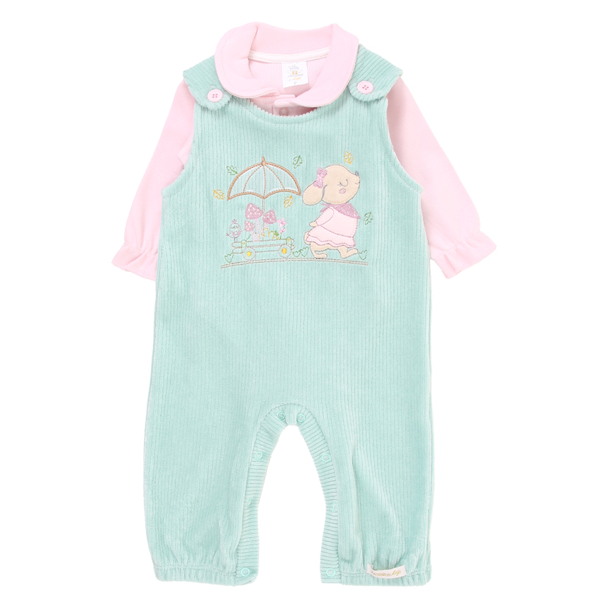 Macacão Longo Bebê Presente De Anjo Plush Coelha + Body