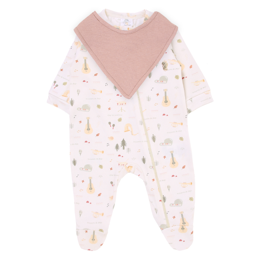 Macacão Longo Bebê Presente de Anjo Em Cotton Estampa Floresta