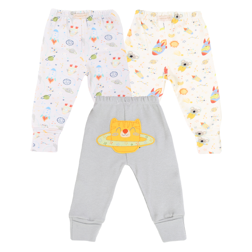 Kit Mijão Bebê Presente de Anjo Suedine Vira Pé Tigre - 3 Peças