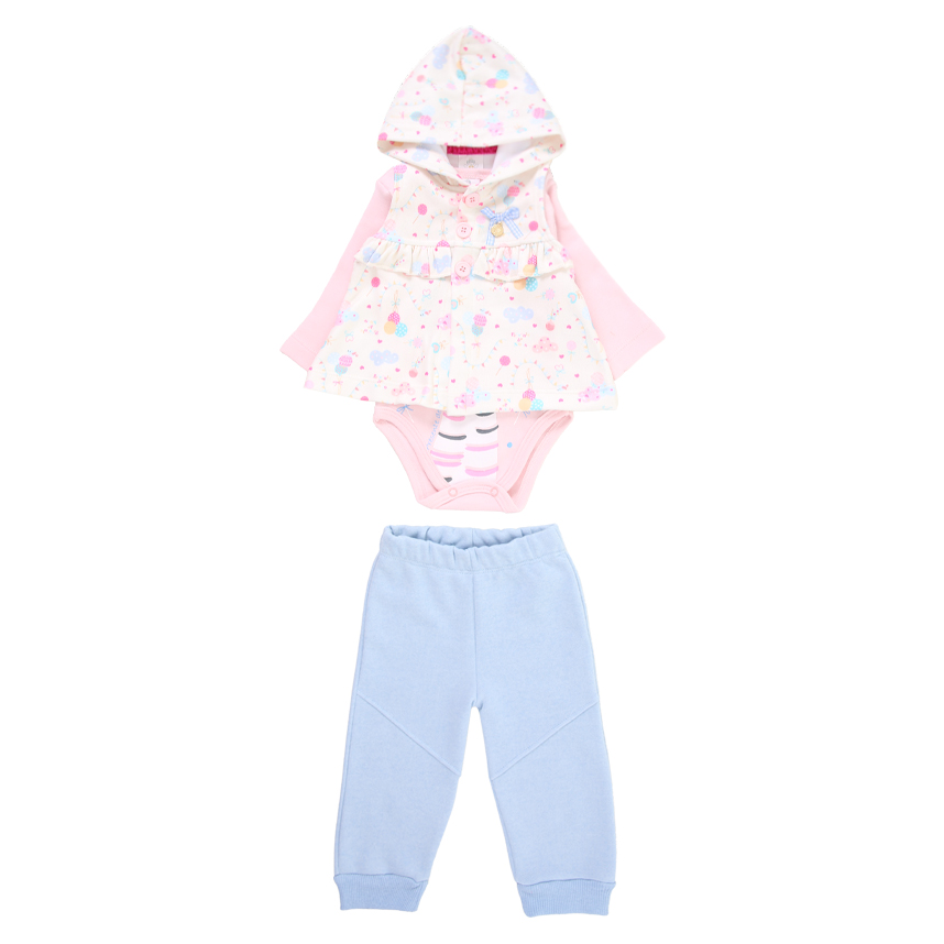 Conjunto Bebê Presente de Anjo Com Colete Estampa Zebra