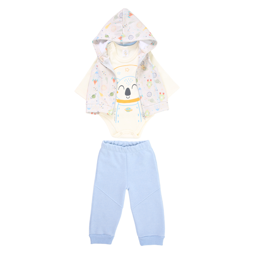 Conjunto Bebê Presente de Anjo Com Colete Estampa Coala