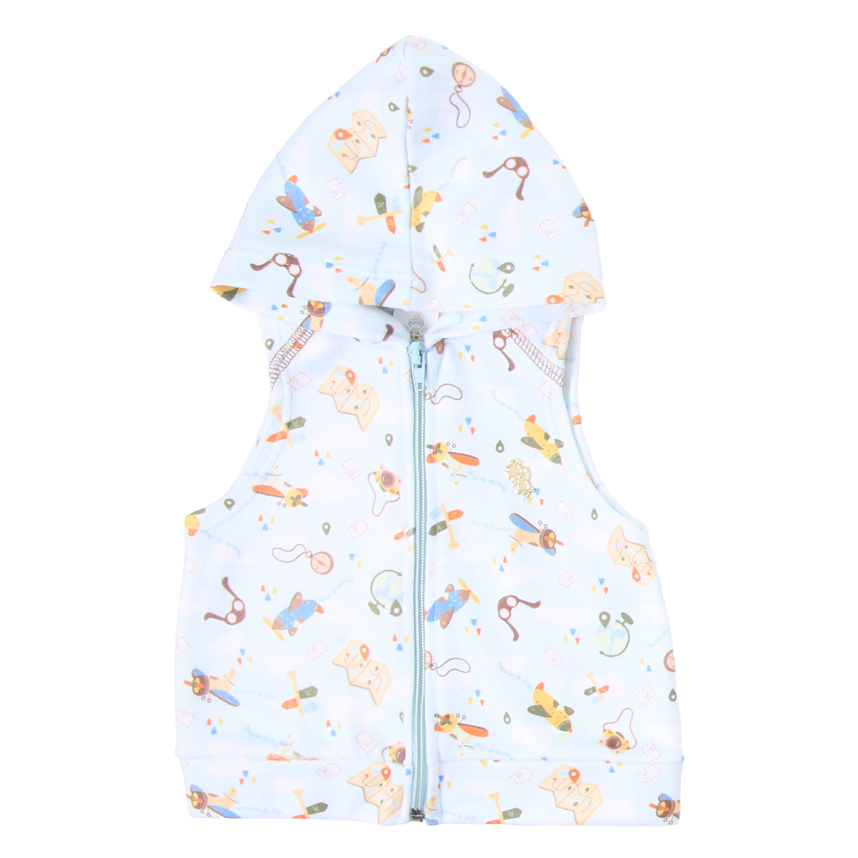 Conjunto Bebê Presente de Anjo Com Colete Estampa Girafa