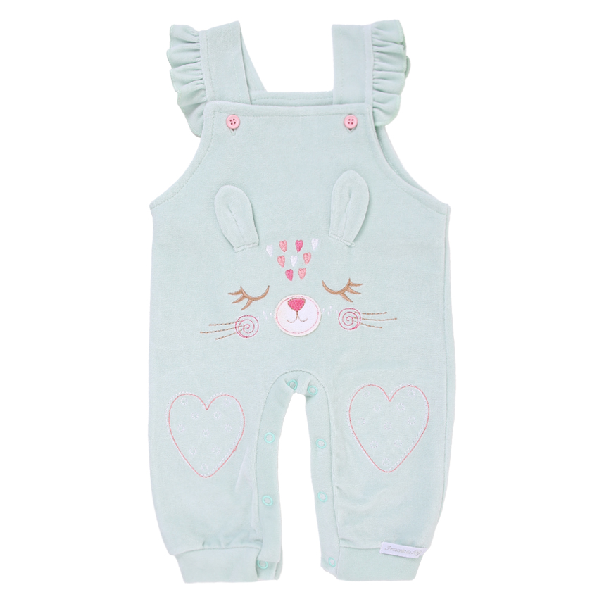 Macacão Longo Bebê Presente de Anjo Jardineira Bordado Coelha Macacão Longo Bebê Presente de Anjo Jardineira Bordado Coelha