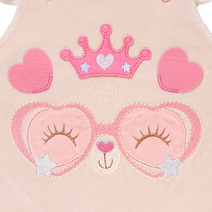 Macacão Longo Bebê Presente de Anjo Jardineira Bordado Bichinho Coroa Macacão Longo Bebê Presente de Anjo Jardineira Bordado Bichinho Coroa