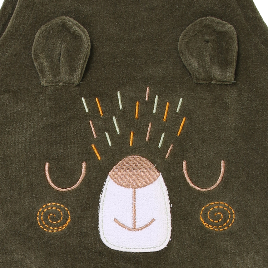 Macacão Longo Bebê Presente de Anjo Jardineira Bordado Urso Macacão Longo Bebê Presente de Anjo Jardineira Bordado Urso