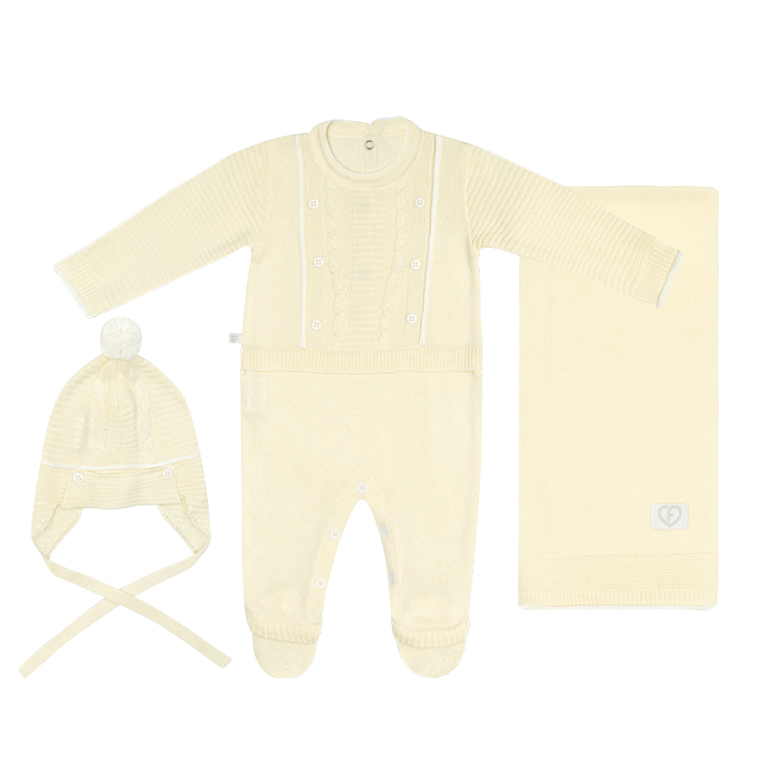 Saída Maternidade Fofinho em Tricô Saída Maternidade Fofinho em Tricô