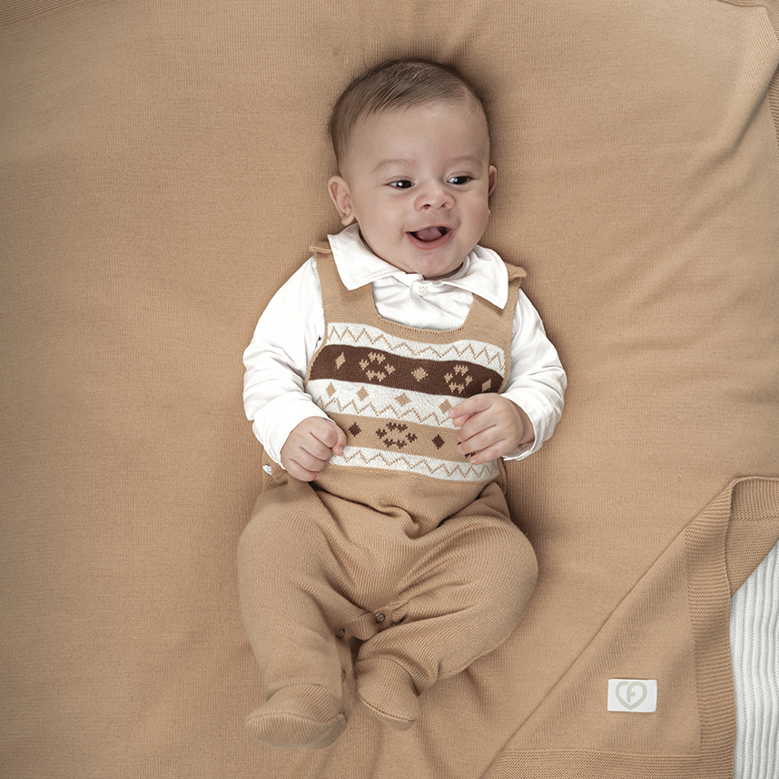 Saída Maternidade Fofinho em Tricô e Suedine Saída Maternidade Fofinho em Tricô e Suedine