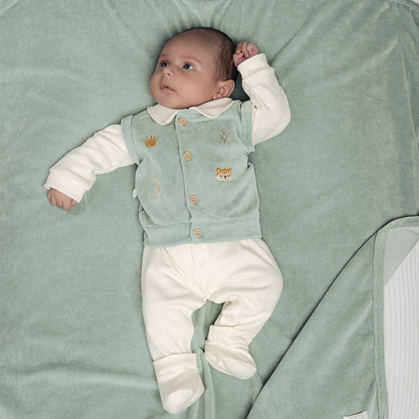 Saída Maternidade Fofinho em Plush e Suedine Saída Maternidade Fofinho em Plush e Suedine